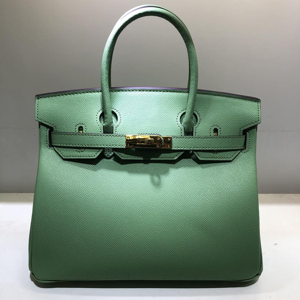 Stil Fasjonabel skinnveske 2025 Ny palmemønstret platinaveske Stor kapasitet Allsidig skulderveske for kvinner