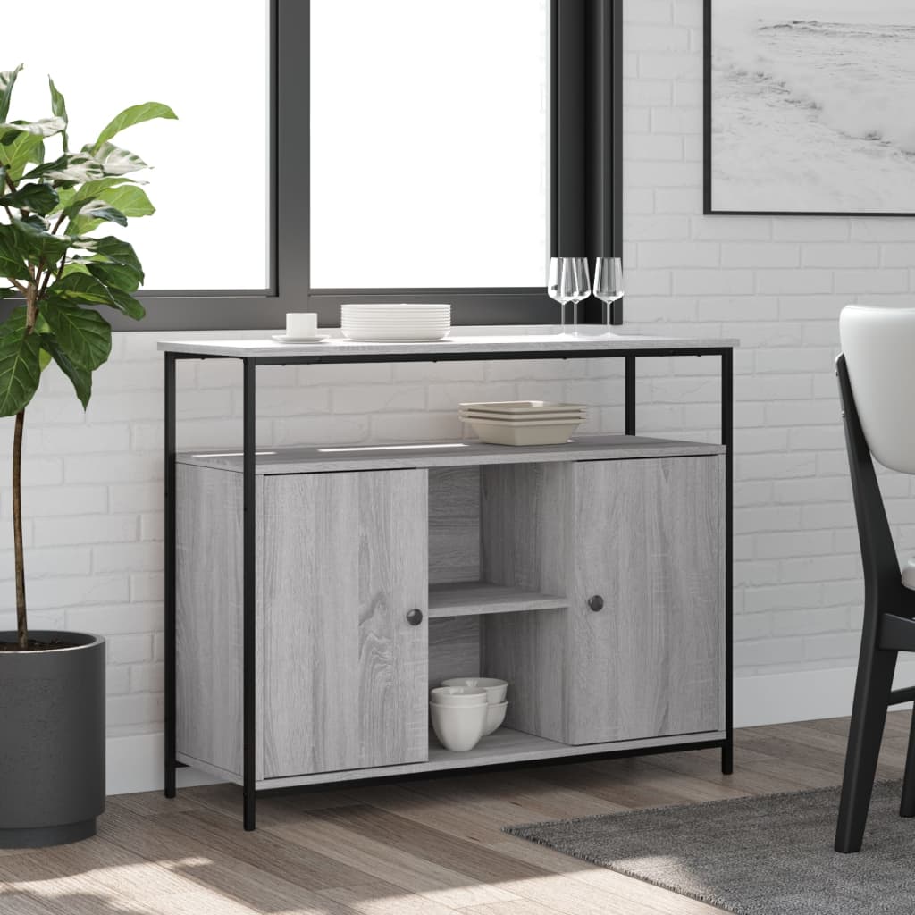 Sideboard Gray Sonoma 100x35x80 cm Particleboard