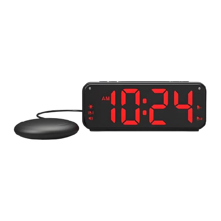 

Vibrating Alarm Clocks with Bed Shaker,4Dimmers,2 Alarms and Snooze for Bedrooms Hearing Impaired Deaf Loud Alarm Clocks