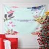 Floral Scripture Decor with Luke 1:37 Pattern Wall Hanging Tapestry Decorative Tapestry Home Decor for Bedroom and Living Room