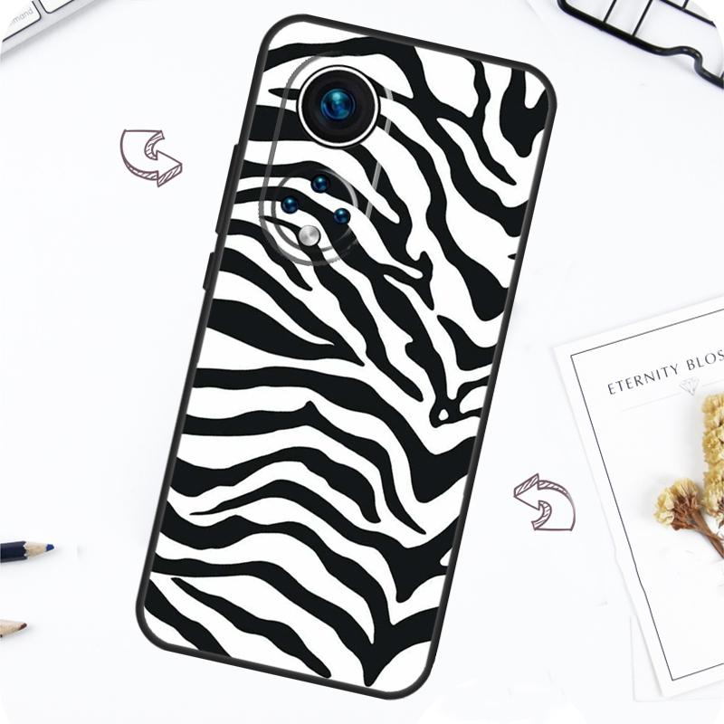 Zebra Skin Print Case For Honor Magic 7 5 6 Pro Honor 200 Pro X9b X9a X8b X8a X8 X9 X9c 50 70 90 Lite Cover