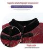 Elderly Women's Winter Cotton Jacket, Grandma’s Plus Velvet Thickened Tang Suit, Warm Stand Collar Outerwear for 70-Year-Olds