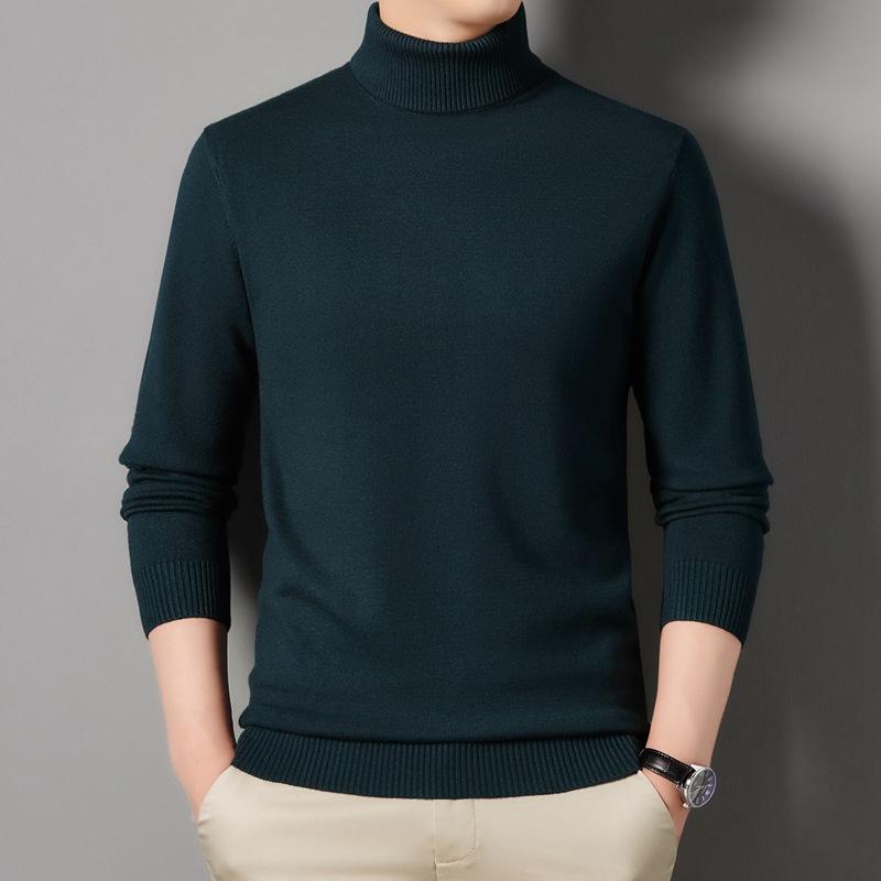 Neuer Stehkragen-Pullover für Herren, Strickpullover, Winter-Halb-Stehkragen-Bottom-Shirt mit langen Ärmeln, trendig, lässig