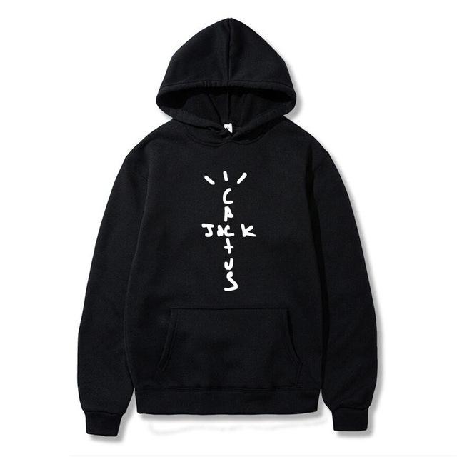 Cactus Jack Swag Alphabet Print Hooded Sweater Women's Hooded Sweatshirt Casual Pullover