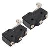 2PCS Micro Limit Switches Copper Conductor Silver Contact Hinge Roller Lever Switch NO+NC 250VAC