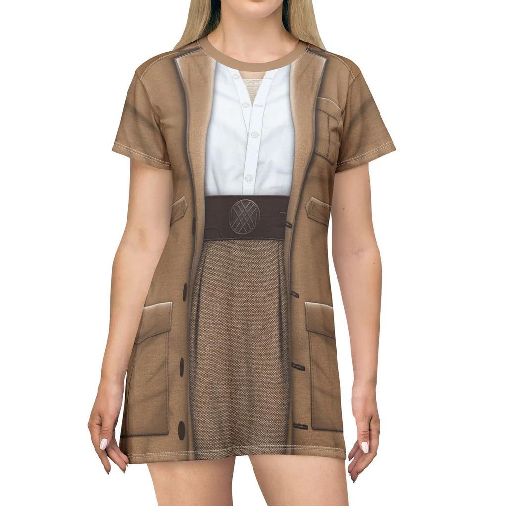 European Amazon Descendants Print Jumpsuit Halloween Character Cosplay Dress