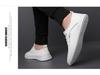 Men's Versatile Lightweight White Leather Slip-On Casual Shoes - Summer 2025 Collection
