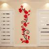 Romantic Floral Wall Decor Home Art Decor Removable Decal 3D Rose Flower Rattan Wall Stickers for Office Bathroom Living Room