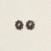 Concho Earrings Silver Burnished