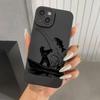 Line Fishing Man Pattern Silicone Phone Case For iPhone 17 16 Pro Max 15 14 13 Mini 12 11 17Air 16E X XR XS 8 7 Plus Soft Cover