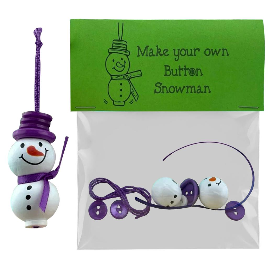 Fun Christmas Button Making Set Reusable Small Xmas Hanging Ornament Creative Button Decorations for Holiday Stocking Filler