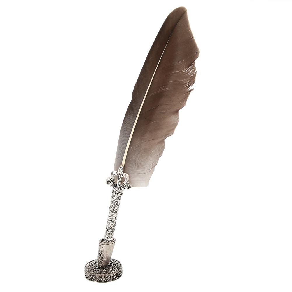 Vintage Retro Feather Dip Pen Calligraphy Writing Pen Stationery Gift with Packing Box