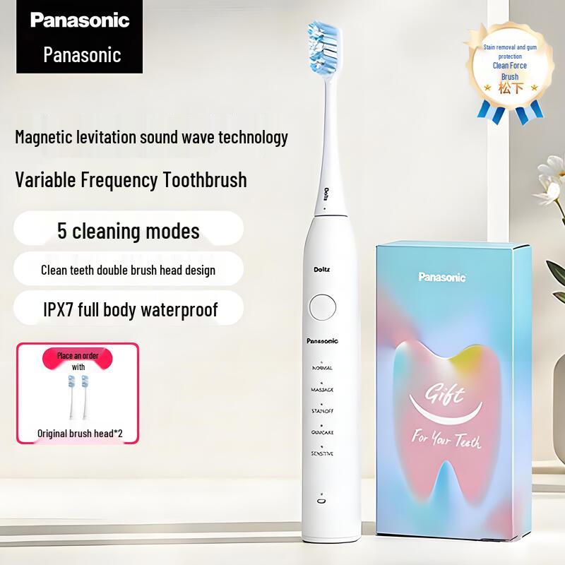 

Panasonic DC01 Sonic Electric Toothbrush with 2 Brush Heads