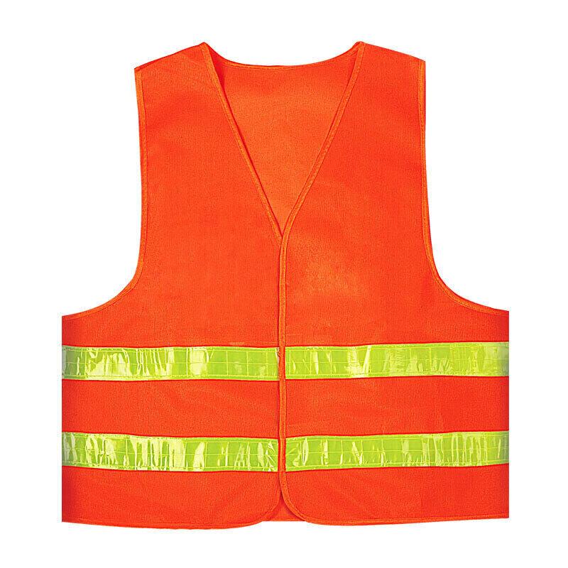 High-Visibility Fluorescent Orange Reflective Safety Vest