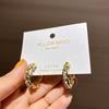 Fashion Geometric Twist Earrings Internet Celebrity Simple Girl Earrings Personality Trendy Versatile Earrings Women