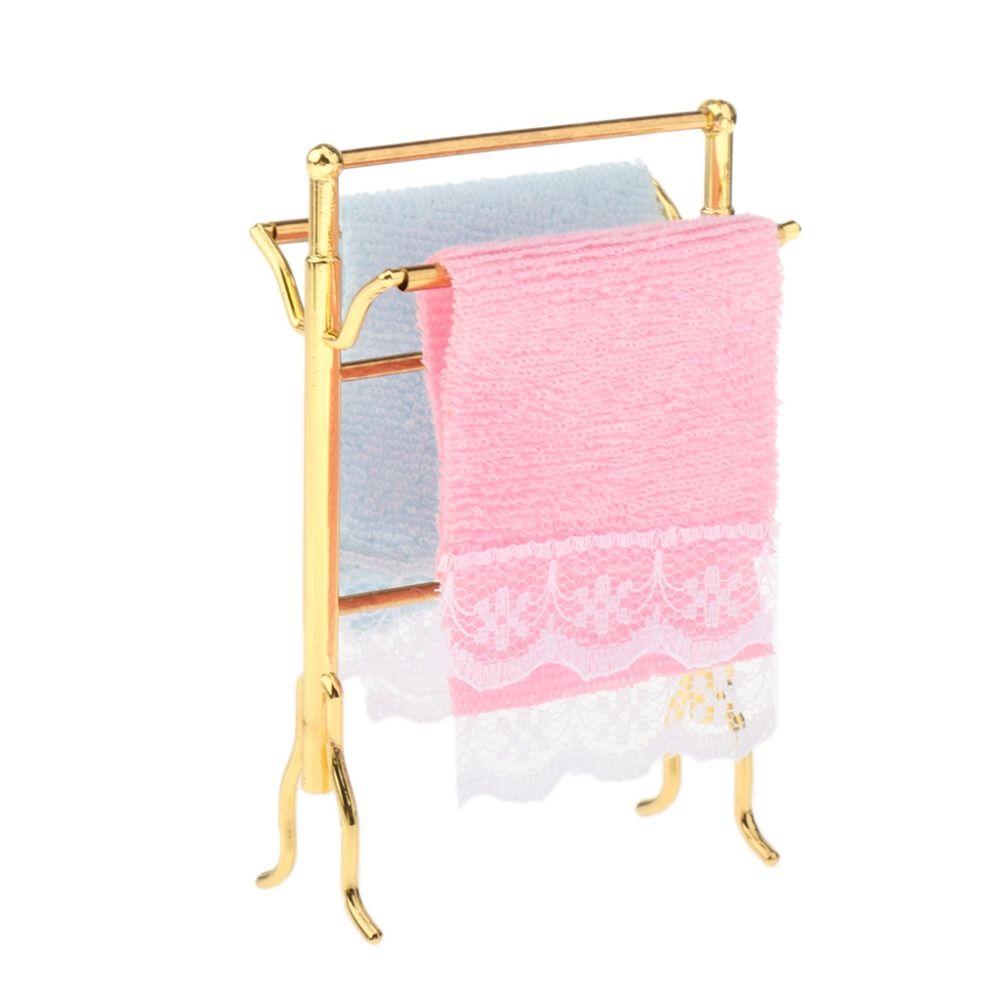 Accessories Scene Model Miniature Furniture Dollhouse Towel Rack Mini Cosmetics Shelf Bathroom Set
