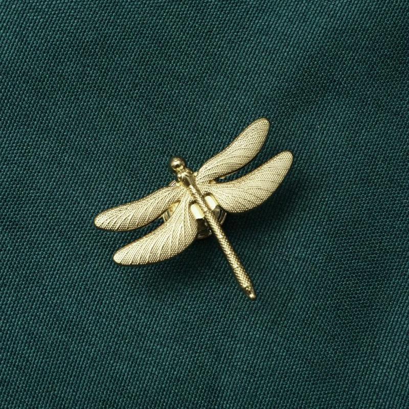 Copper Color Drawer Knobs Dragonfly-shaped Dresser Knobs Furniture Handles Insect Cabinet Pull Handles for Cabinets and Drawers