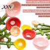 Coffee And Tea Measuring Spoons 4Pcs Flower Set, Ceramic Nesting Cups with Stand, Pot Spoon Set Cute Kitchen Baking Tool for Tea, Gift Bakers Utensil
