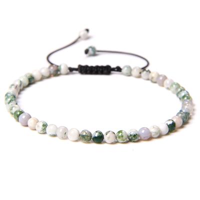 For Women Onyx Stone Beads Natural Jewelry 4MM Adjustable Men Lazuli Bracelet Lapis High Quality Woven Jaspers Popular Agates Gift Unisex