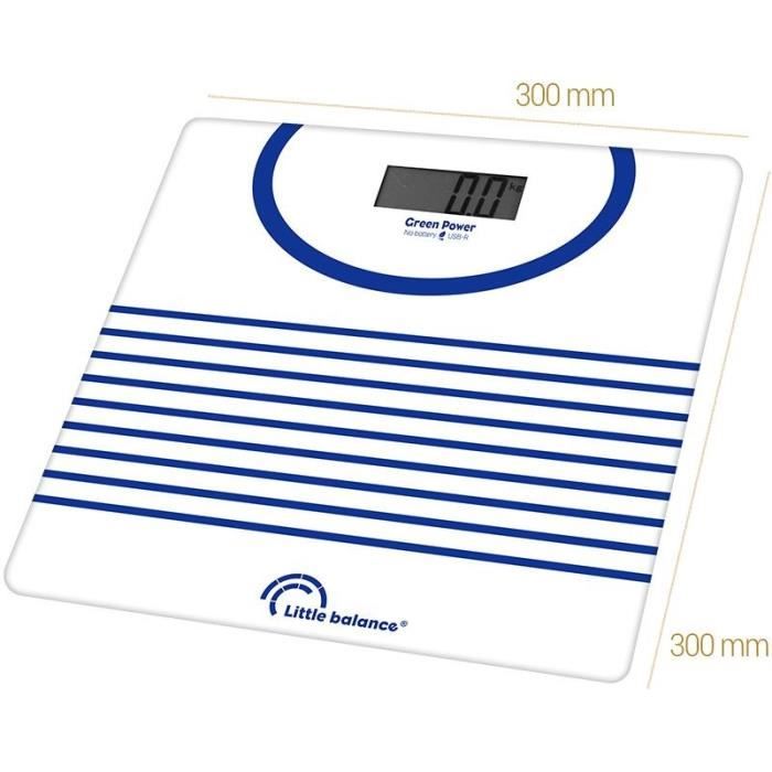 Pèse-personne - LITTLE BALANCE - 8655 - USB-réparable - 180 kg / 100 g - Marinière
