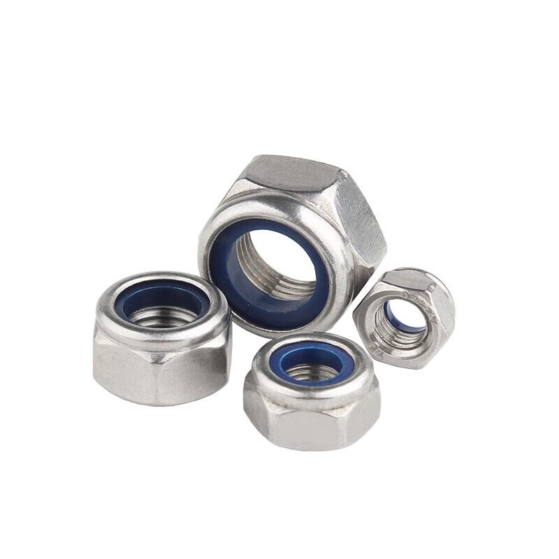 304 Stainless Steel M4 Nylon Hex Lock Nuts