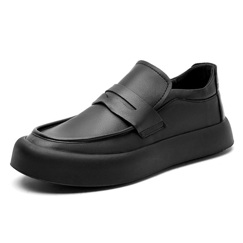 

Натуральная кожа, горячая распродажа, мужская обувь, весна-осень, модный тренд, удобные, высококачественные, толстые, уличные броги, мужская обувь 44 чёрный