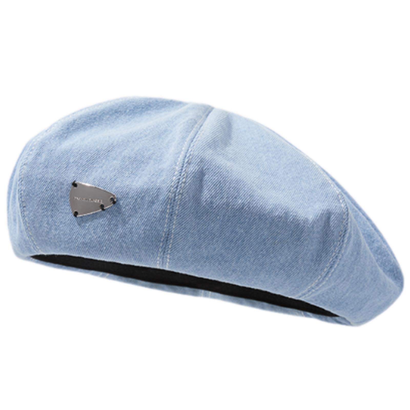 

Шляпа художника из денима с британским элегантным шармом в стиле 2000-х для женщин и мужчин, подростков, повседневная одежда 2