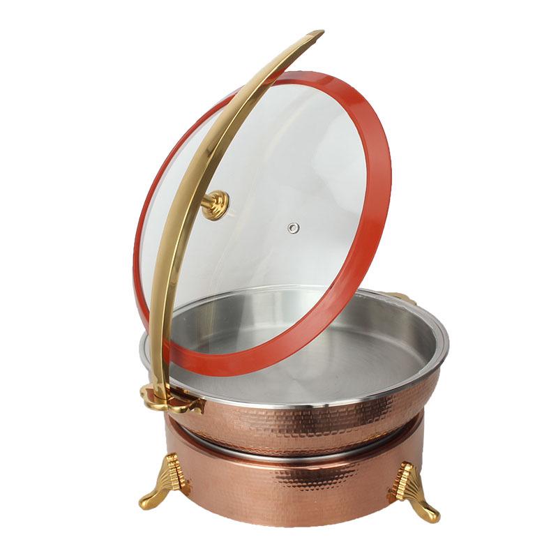 Zhuojin Stainless Steel Hammered Buffet Chafing Dish for Hotel Dining
