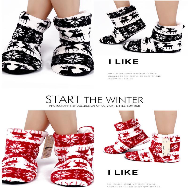 Christmas Elk Indoor Socks Winter Warm Soft Home Slippers Gril Floor Shoes Chirsitmas Deer Shoes