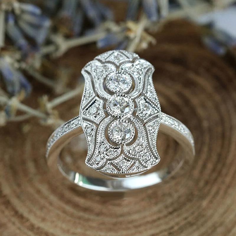 

Huitan Exquisite Graceful Finger Ring Lady Engagement Ceremony Party with Shiny Zirconia Elegant Women Party Accessories 10