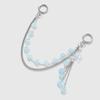Y2K Women Diy Lace Bow Bag Pendant Beaded Heart Strawberry Keychain Bag Charm Bag Accessory