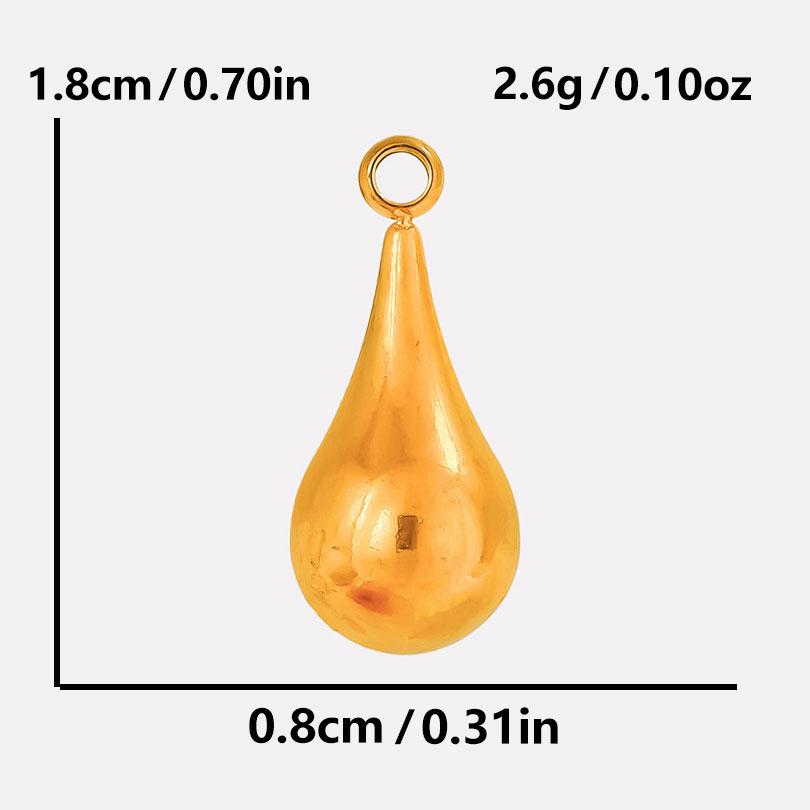 6pcs/Lot Different Size Long Water Droplets Pendant Stainless Steel Charms For Jewelry Making Supplies Bulk DIY Earrings Bohemia