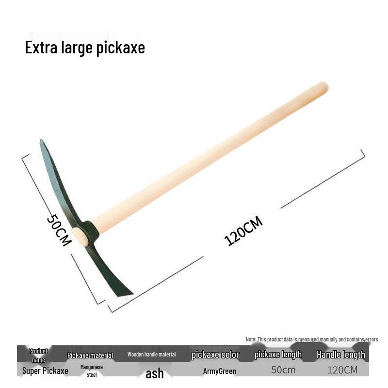 Huahengzhen Heavy-Duty Outdoor Manganese Steel Pickaxe