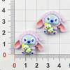 Blue Big-Eared Stitch DIY Resin Accessories: Handmade Hair Clips, Keychains, Phone Cases, Refrigerator Magnets, and Decorations.