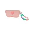 Dustproof Love Heart Glasses Bag Heart Storage Bag Portable Silicone Glasses Case  for Girls