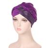 Multicolor Lurex Stitch Milk Silk Braid Headscarf Hat