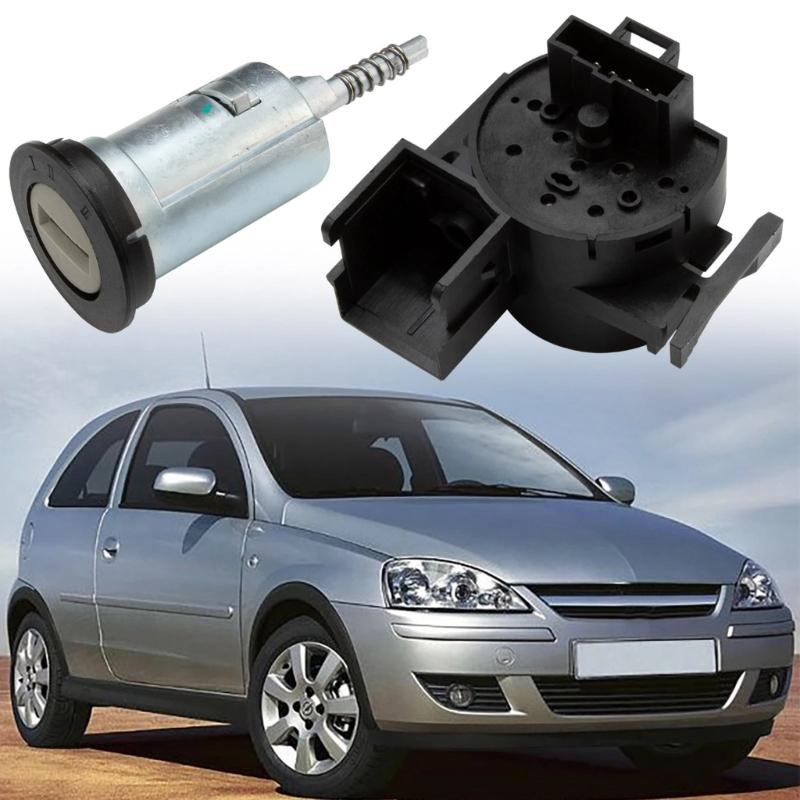 Car Ignition Switch Lock Cylinder Replacement Lock Cylinder with 2 Keys for Meriva A Auto Accessories 0914861 90511999