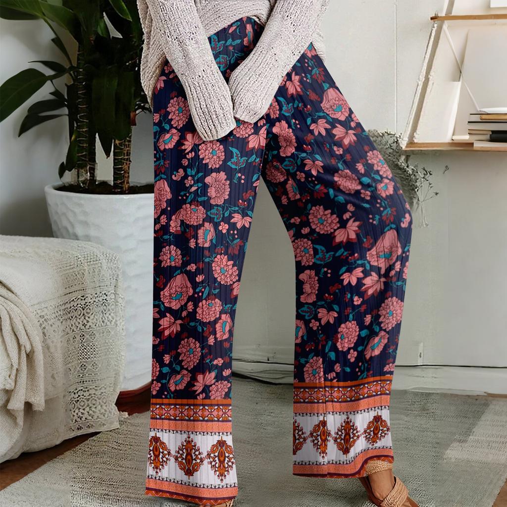 Pajama Pants , Sleepwear , Casual Drawstring Elastic Waist Pants , Comfortable Straight-leg Loose Pants
