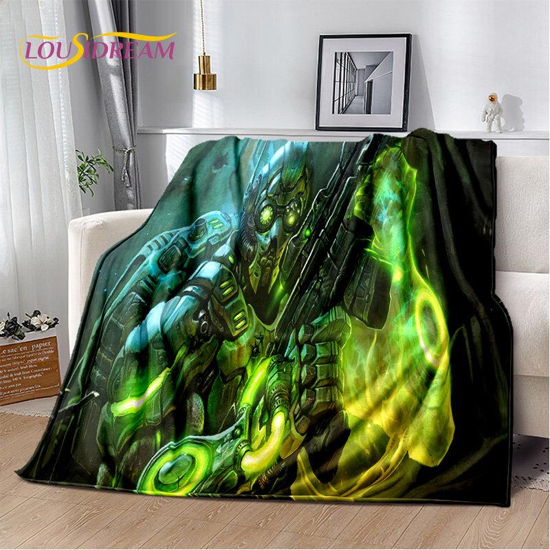 3D HD StarCraft Game Gamer Soft Plush Blanket,Flannel Blanket Throw Blanket for Living Room Bedroom Bed Sofa Picnic Cover Kids