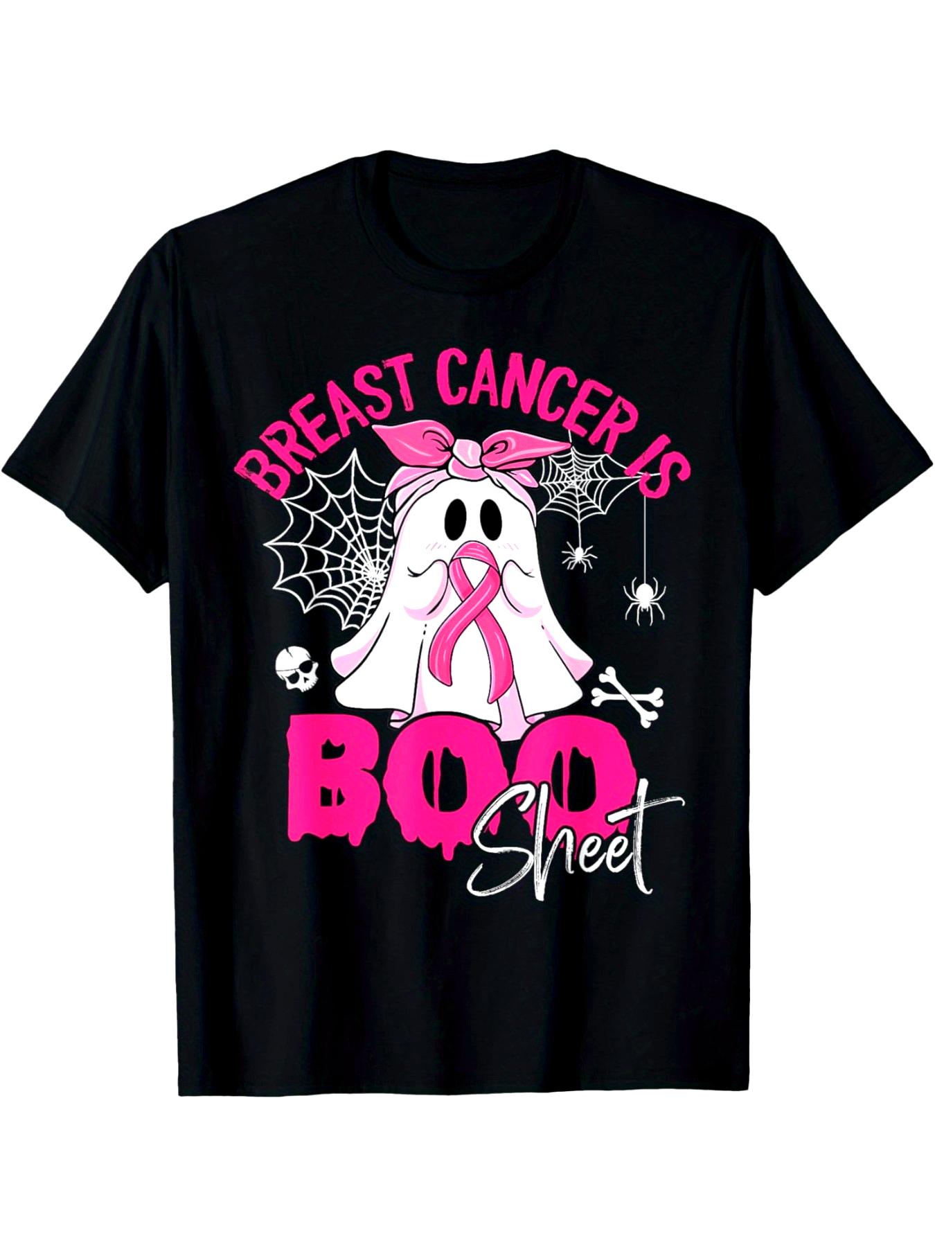 Breast Cancer Is Sheet Breast Cancer Awareness T-Shirt Summer Comfortable Casual Short Sleeve T-Shirt S разноцветный