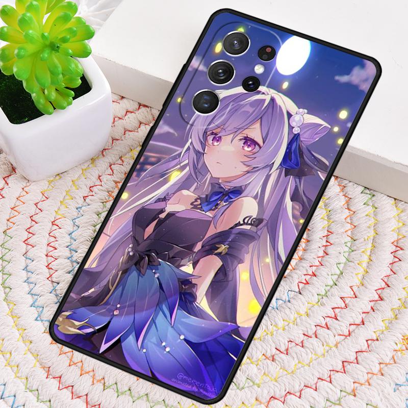Keqing Genshin Impact Silicone Phone Case For Samsung Galaxy note 10 pro S26 S25 S24 S23 S22 S21 Plus S25Ultra Capa Cover
