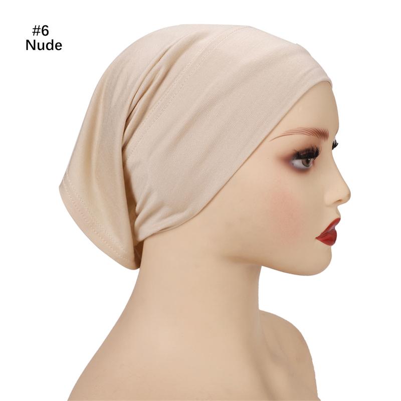 Ramadan Muslim Under Scarf For Abaya Women Big Size Jersey Inner Hijabs Caps Cotton Under Hijab Cap Islamic Female Turban