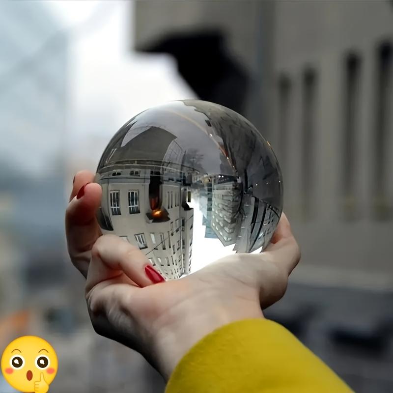 Clear Lens Globe Crystal Glass Ball Stand 40-80mm Lensball for Sphere Photography Decoration Home Room Decor Decorative Balls