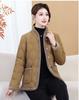 Women's Winter Cotton Jacket: Fleece-Padded, Jacquard Fabric, Age-Reducing, Warm, Chinese-Style, Enhanced Thickness.
