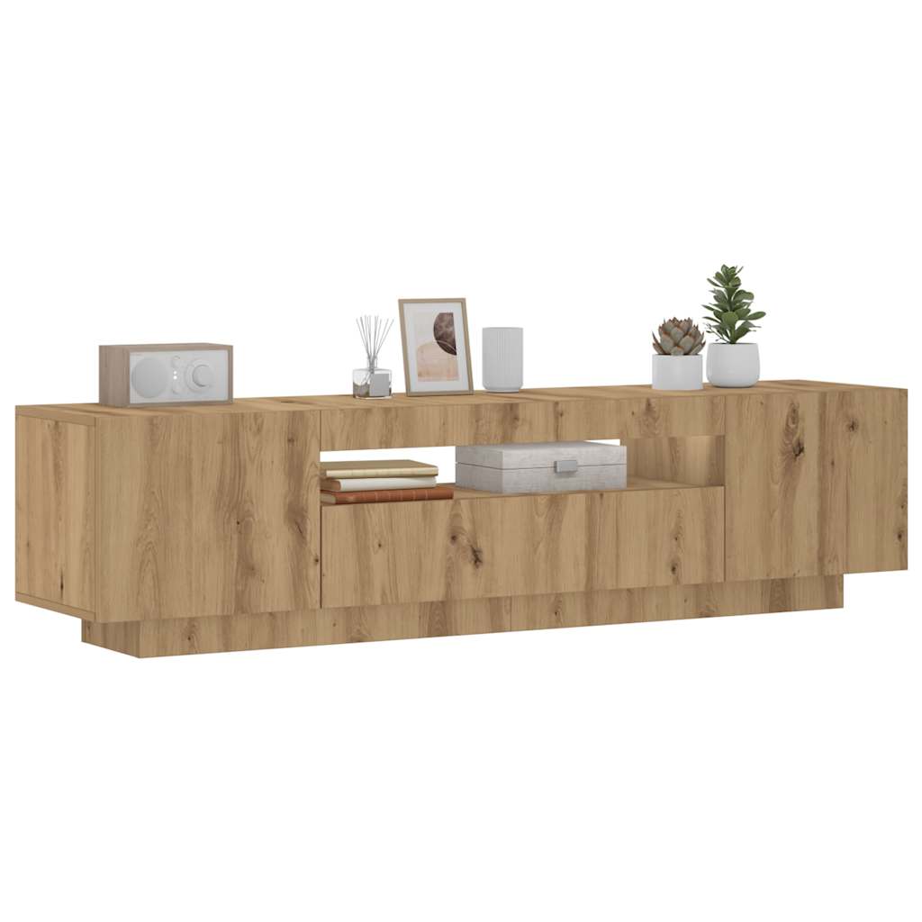 Vidaxl TV-Schrank mit LED-Beleuchtung, Artisan-Eiche, 160x35x40 cm