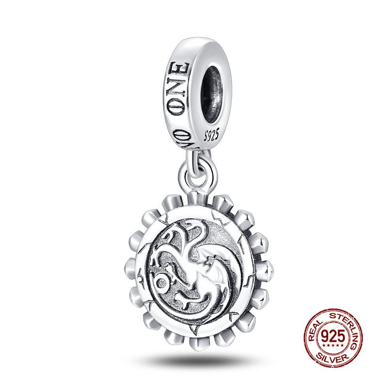 

Charms Copper Fit Charms 3Mm Original Bracelet Womens The Lron Throne & Flying Dragon Charms Diy Fine Jewelry Gift