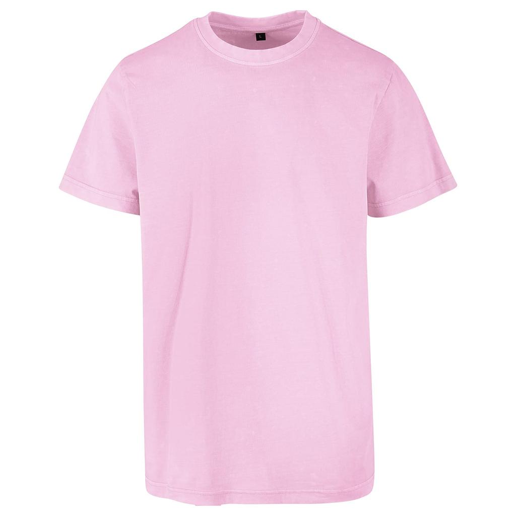 Build Your Brand Unisex Adult Acid Wash Round Neck T-Shirt
