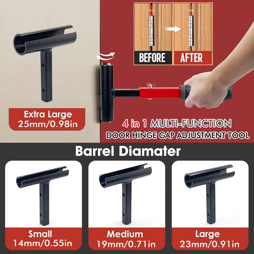 Door Hinge Wrench Kit Door Hinge Adjustment Tool 14/19/23/25mm Precision Tool Set With Replacement Hinge Wrench Heads