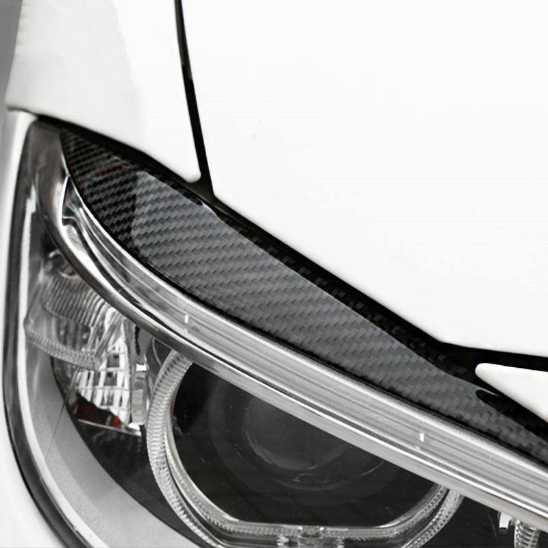 2pcs Carbon Fiber Headlight Eyebrow Eyelid Cover For BMW 3 Series F30 2013-2017 Automobiles Exterior Accessories