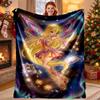 Winx Club Pattern Blanket for Home Decoration, Bed, Sofa, Car Travel, Camping, Suitable for All Seasons, Birthday Christmas Gift